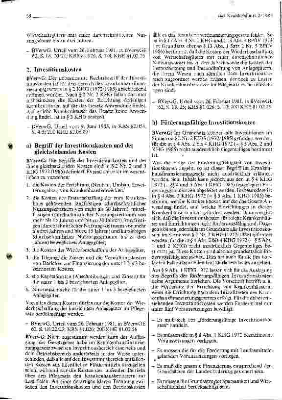 Vorschauseite 3: Das Krankenhaus in der Rechtsprechung des Bundesverwaltungsgerichts (IV)