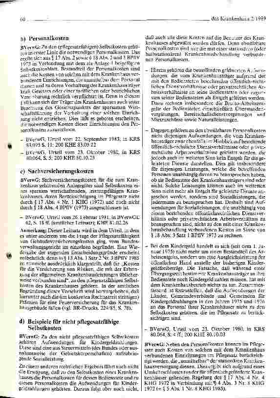 Vorschauseite 5: Das Krankenhaus in der Rechtsprechung des Bundesverwaltungsgerichts (IV)