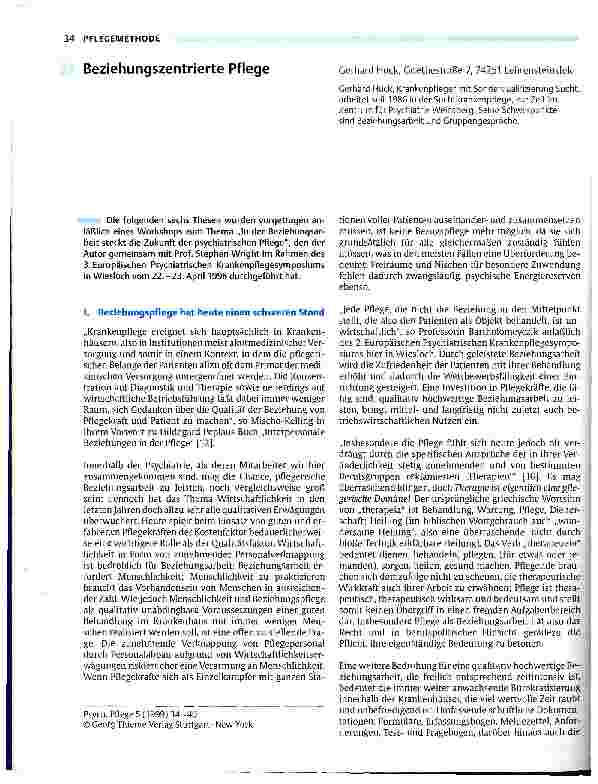 Vorschauseite 1: Beziehungszentrierte Pflege