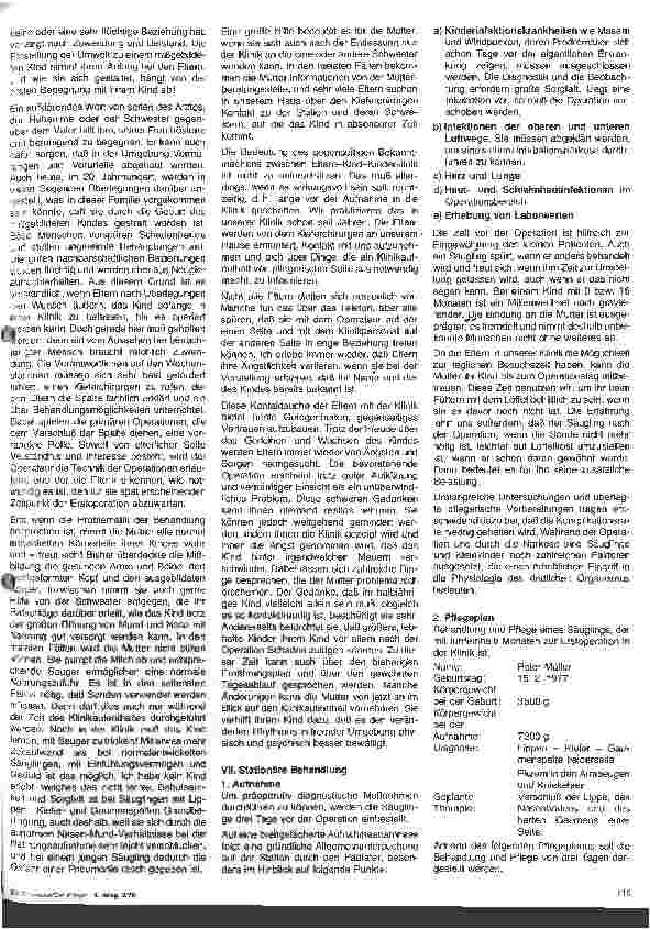 Vorschauseite 2: Kinder mit Lippen-Kiefer-Gaumenspalten deren Behandlung und Pflege 3. Folge (Schluß) Persönlichkeitsentwicklung und soziale Eingliederung