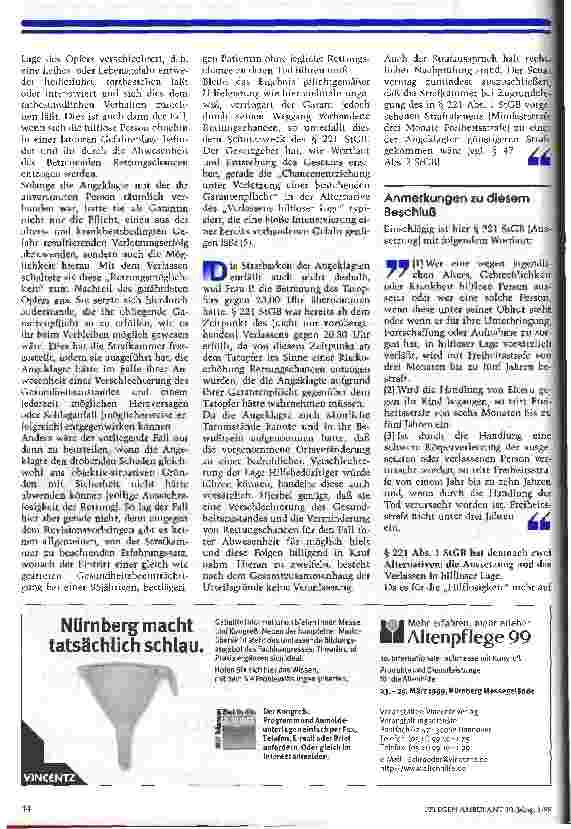 Vorschauseite 3: Aktuelles aus rechtssprechung und Gesetzgebung 2. Teil