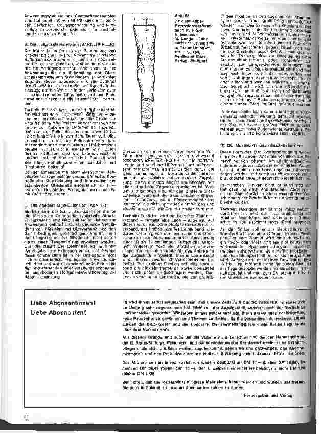 Vorschauseite 3: Die besonderen Aufgaben der Schwester in der Orthopädie 13. Folge: Zur Lagerungsbehandlung auf dem sogenannten THOMSEN-Tisch