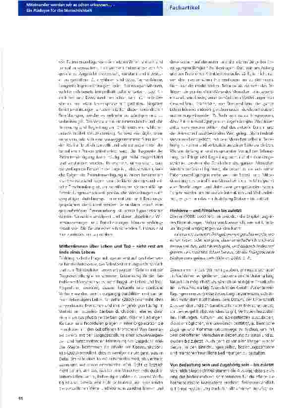 Vorschauseite 2: Miteinander werden wir es schon erkennen... - Ein Plädoyer für die Menschlichkeit