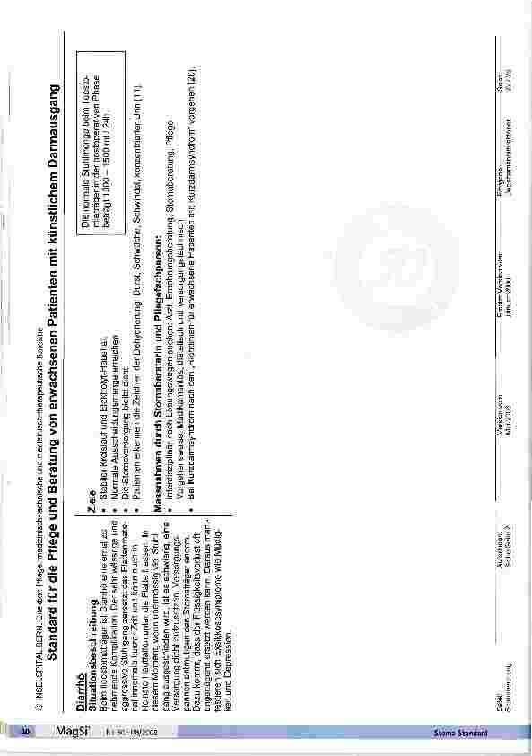 Vorschauseite 2: Standard für die Pflege und Beratung von erwachsenen Patienten mit künstlichem Darmausgang