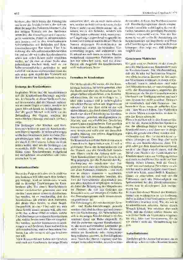 Vorschauseite 3: Das Krankenhaus betreut seine Patienten