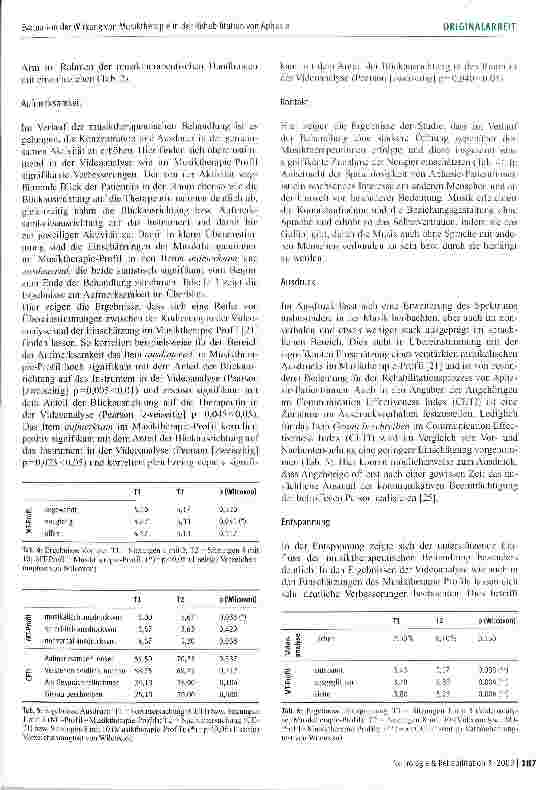 Vorschauseite 5: Evaluation der Wirkung von Musiktherapie in der Rehabilitation von Aphasie