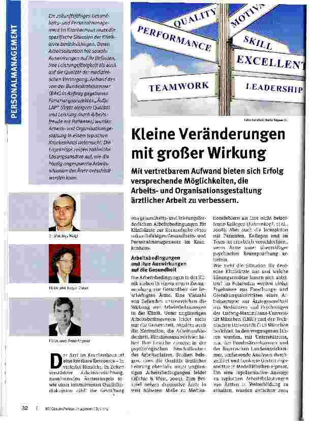 Vorschauseite 1: Kleine Veränderungen mit großer Wirkung