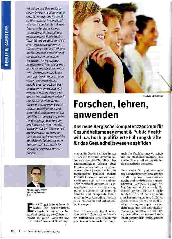 Vorschauseite 1: Forschen, lehren, anwenden
