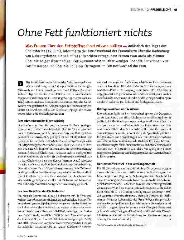 Vorschauseite 2: Ohne Fett funktioniert nichts