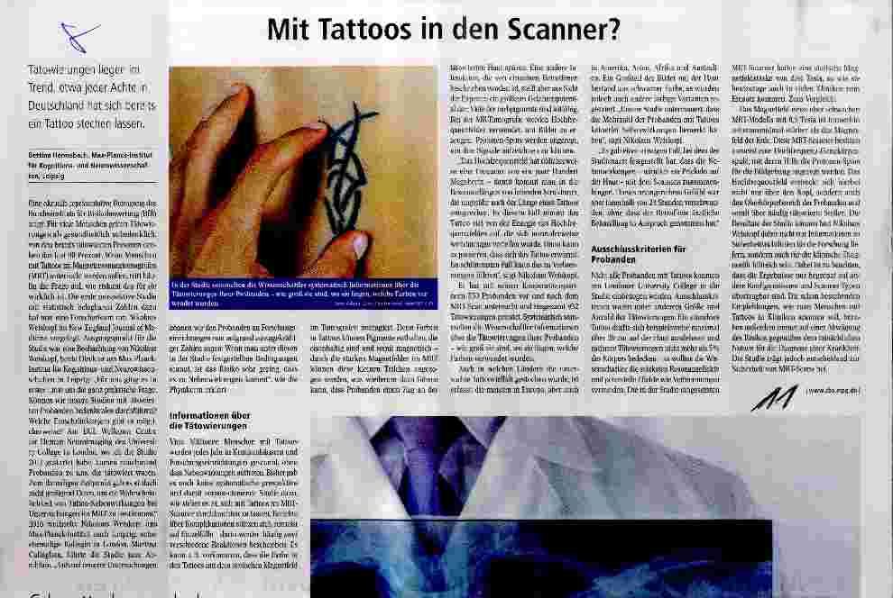 Vorschauseite 1: Mit Tattoos in den Scanner?