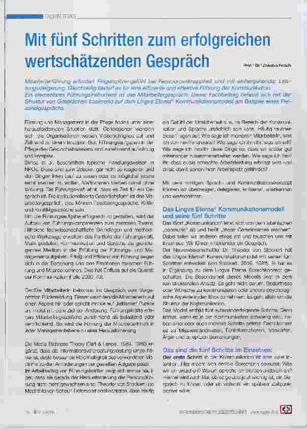 Vorschauseite 1: Mit fünf Schritten zum erfolgreichen wertschätzenden Gespräch