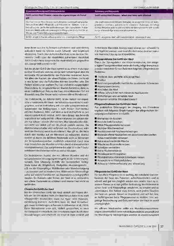 Vorschauseite 3: Graft-versus-Host Disease - wenn der eigene Körper als fremd gilt