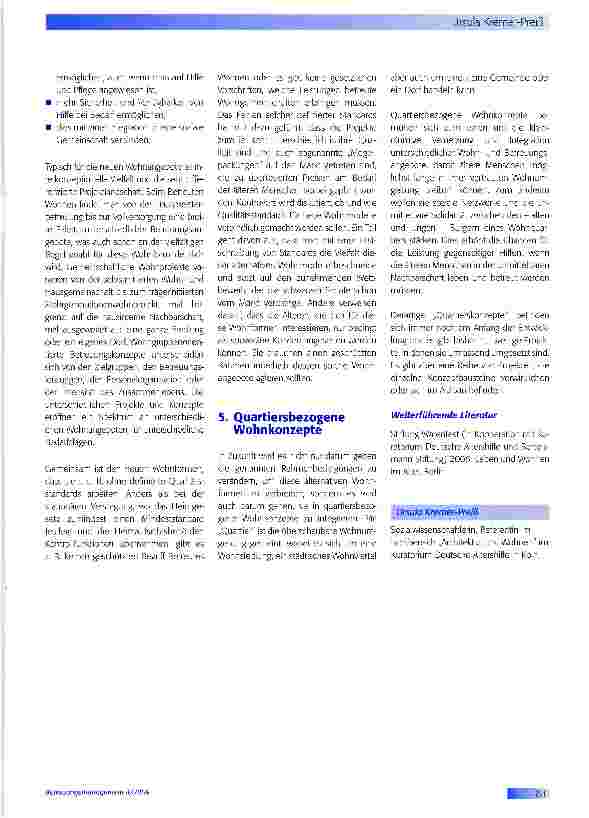 Vorschauseite 4: Wohnen im Alter