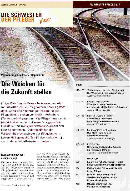 Vorschauseite 1: Die Weichen für die Zukunft stellen
