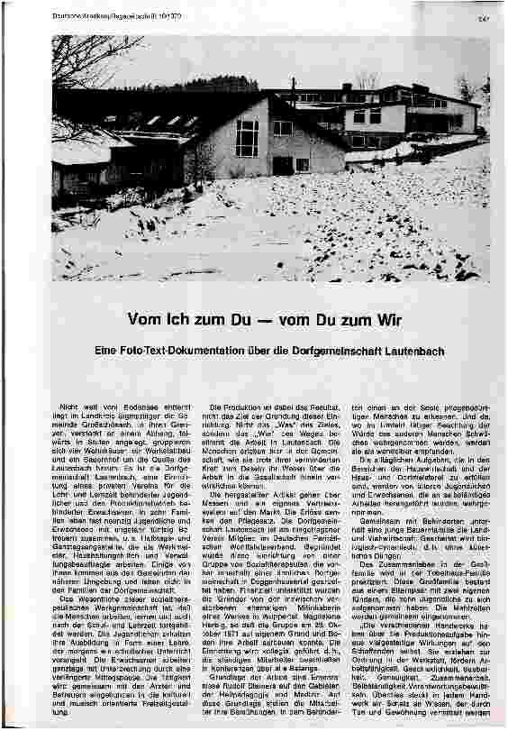 Vorschauseite 1: Vom Ich zum Du - vom Du zum Wir