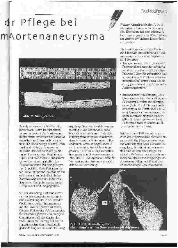 Vorschauseite 2: Empirische Untersuchung der Pflege bei Patienten mit abdominellem Aortenaneurysma