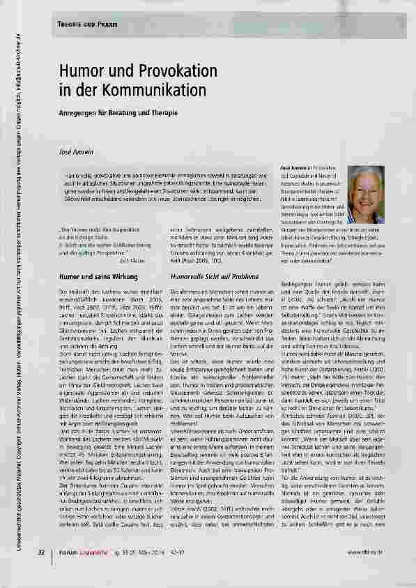 Vorschauseite 1: Humor und Provokation in der Kommunikation
