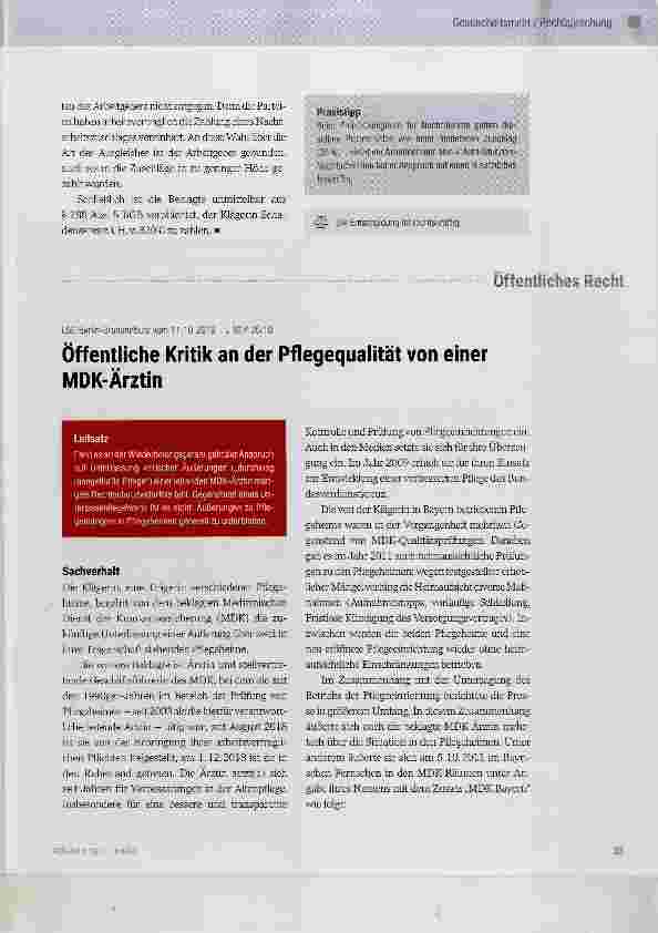Vorschauseite 4: Angemessener Nachtzuschlag für Pflegekräfte