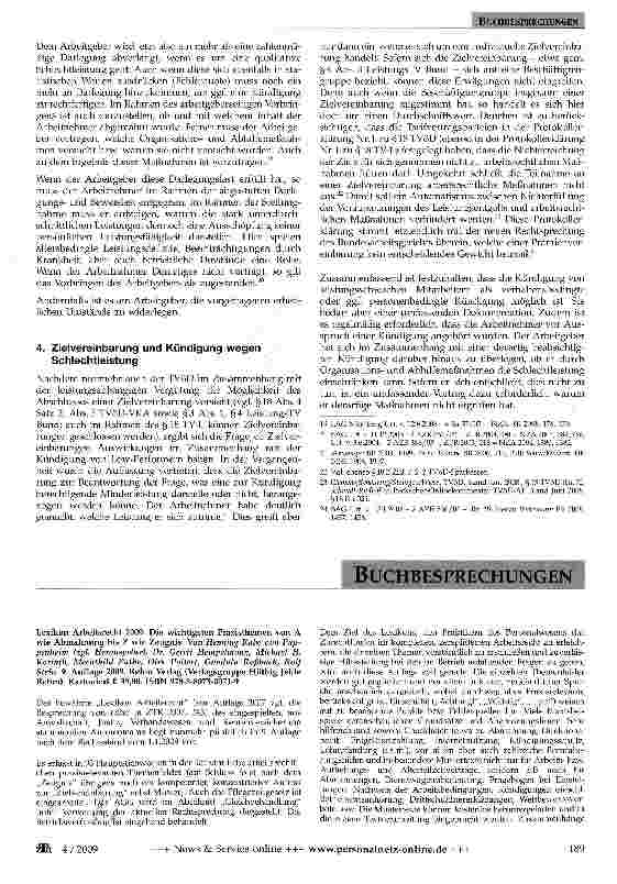 Vorschauseite 4: Kündigung bei Schlechtleistung