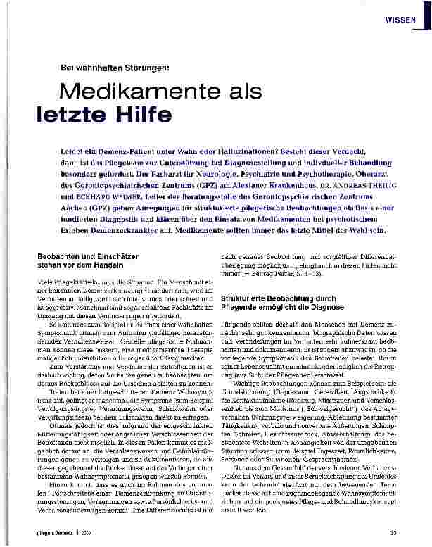 Vorschauseite 1: Medikamente als letzte Hilfe