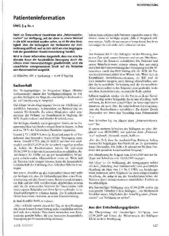Vorschauseite 1: Patienteninformation