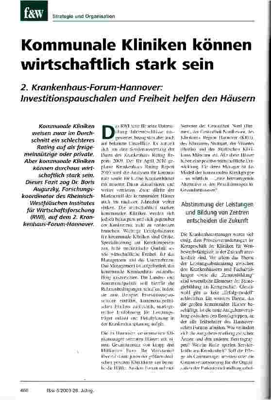 Vorschauseite 1: Kommunale Kliniken können wirtschaftlich stark sein