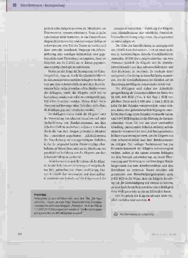 Vorschauseite 3: Kündigung aufgrund eines durch Lockspitzel fingierten Sachverhaltes