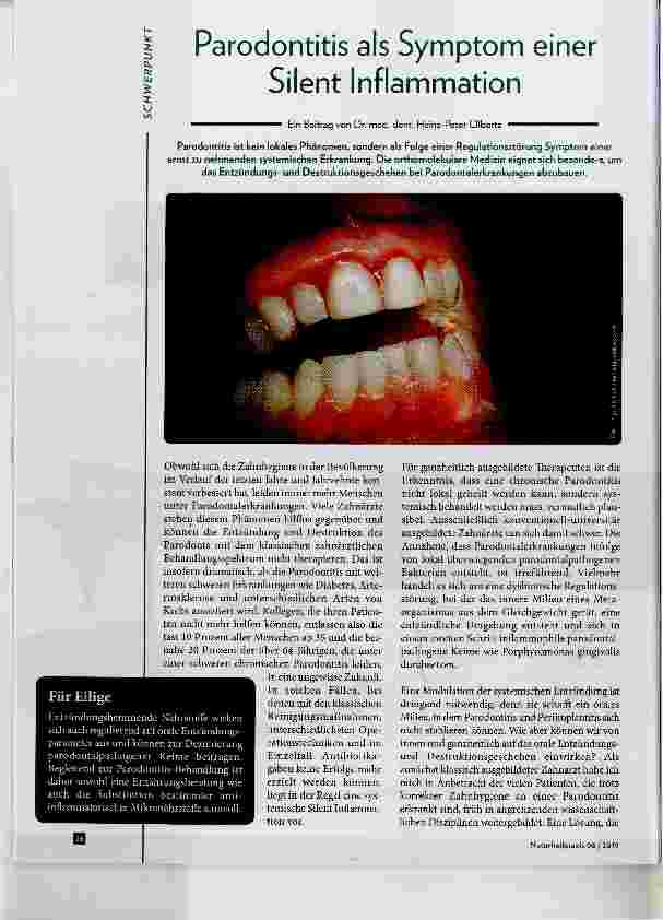 Vorschauseite 1: Parodontitis als Symptom einer Silent Inflammation