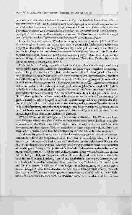 Vorschauseite 5: Die rechtliche Zulässigkeit der erweiterten (doppelten) Widerspruchslösung in der Organtransplantation