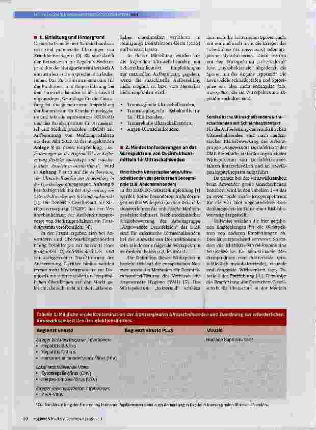 Vorschauseite 2: Aufbereitung von Ultraschallsonden mit Schleimhautkontakt