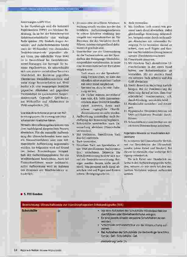 Vorschauseite 6: Aufbereitung von Ultraschallsonden mit Schleimhautkontakt