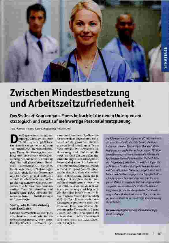 Vorschauseite 1: Zwischen Mindestbesetzung und Arbeitszeitzufnedenheit