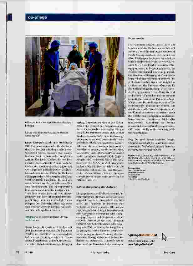 Vorschauseite 3: Vorhersagemarker für das Komplikationsrisiko Chirurgische Eingriffe bei älteren Patienten