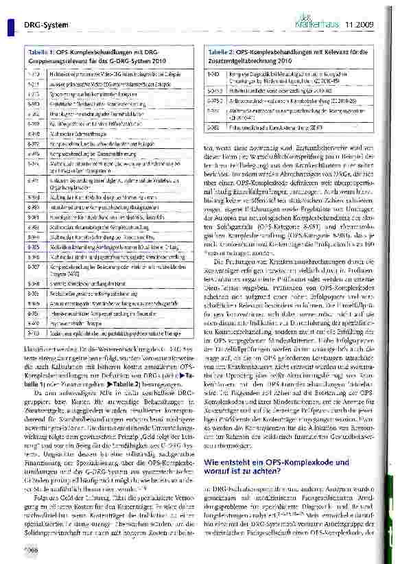 Vorschauseite 2: Segen und Fluch der Abbildung der Spezialisierung über OPS-Komplex-behandlungen