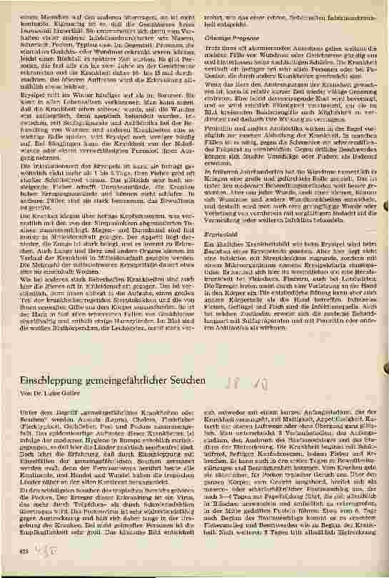 Vorschauseite 1: Einschleppung gemeingefährlicher Seuchen