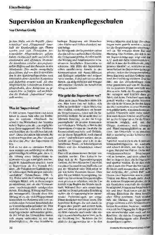 Vorschauseite 1: Supervision an Krankenpflegeschulen