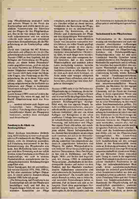 Vorschauseite 3: Herausforderung und Probleme der Pflegeforschung