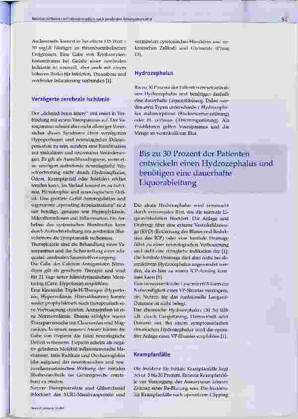 Vorschauseite 3: Neuroanästhesie und Intensivmedizin nach zerebraler Aneurysmaruptur