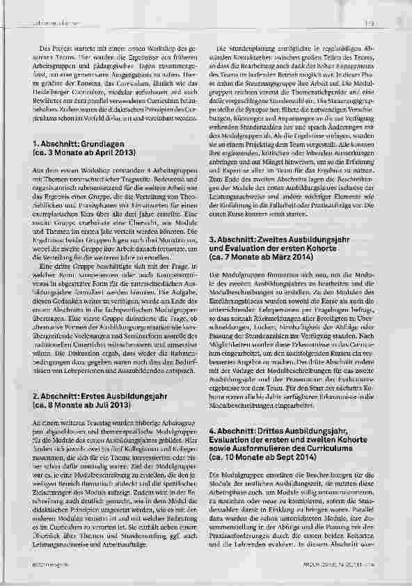 Vorschauseite 3: Die Weiterentwicklung des Heidelberger Curriculums ein Praxisbericht