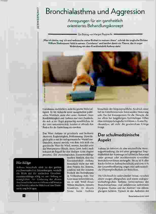 Vorschauseite 1: Bronchialasthma und Aggression