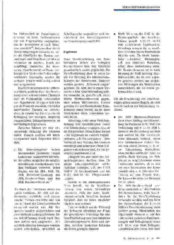 Vorschauseite 2: Dürfen Krankenkassen Informationen über die Qualität von Ärzten veröffentlichen?