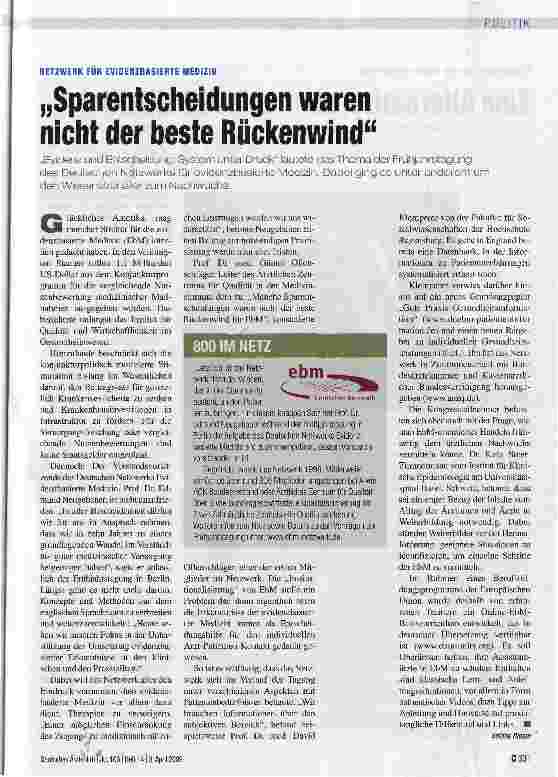 Vorschauseite 1: „Sparentscheidungen waren nicht der beste Rückenwind