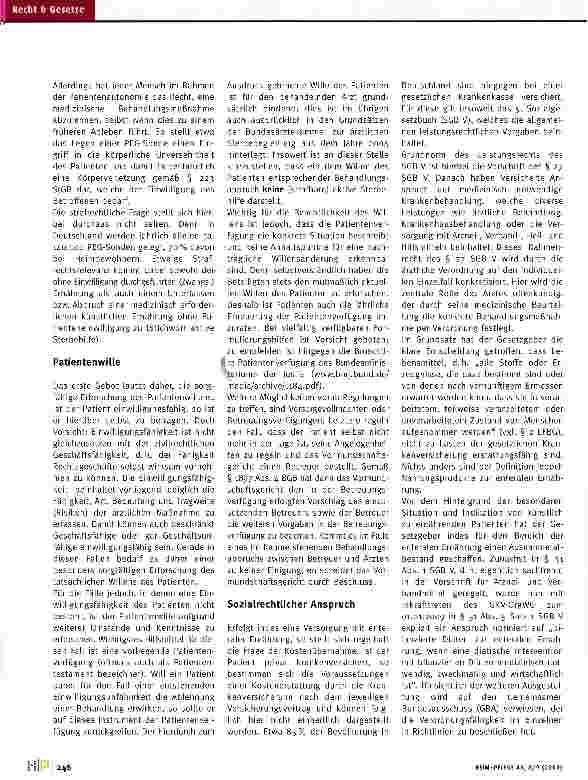 Vorschauseite 2: Rechtliche Gesichtspunkte der enteralen Ernährung