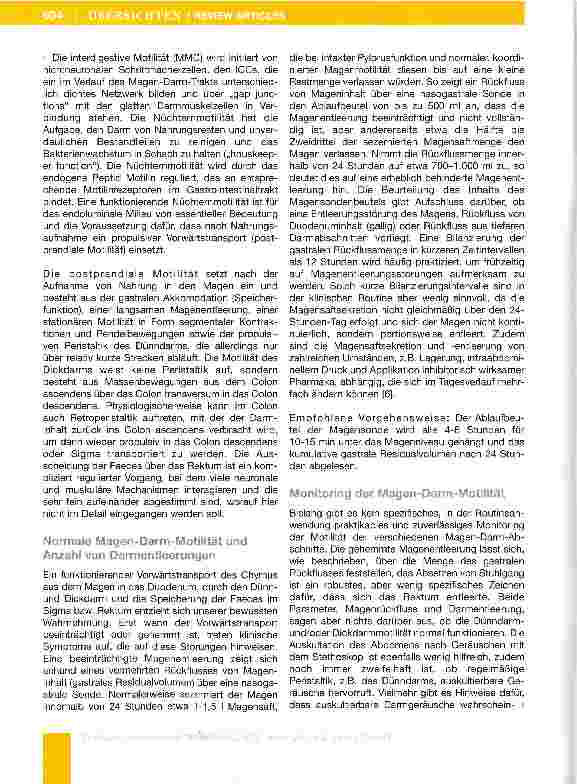 Vorschauseite 3: Therapie der gestörten Magen-Darm-Motilität bei Intensivpatienten