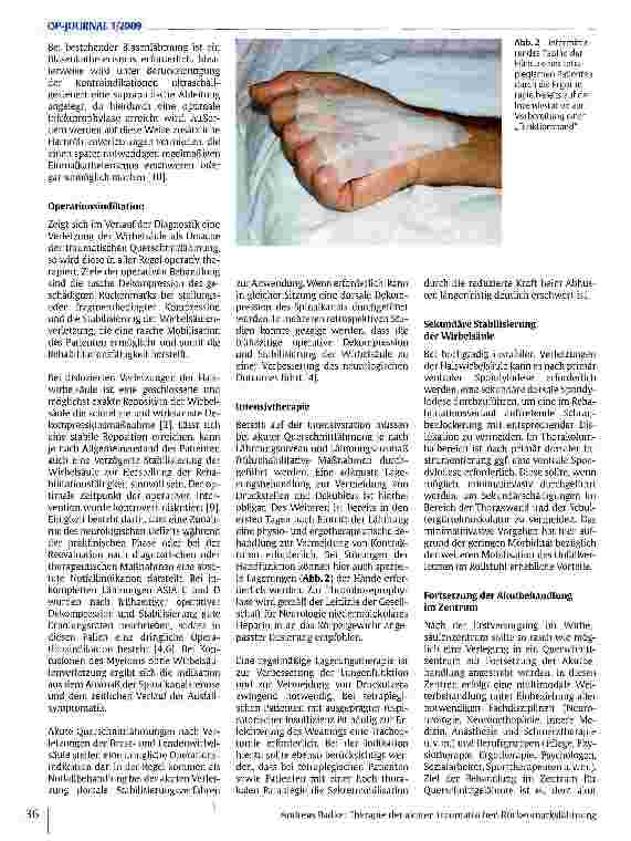 Vorschauseite 3: Therapie der akuten traumatischen Rückenmarkslähmung