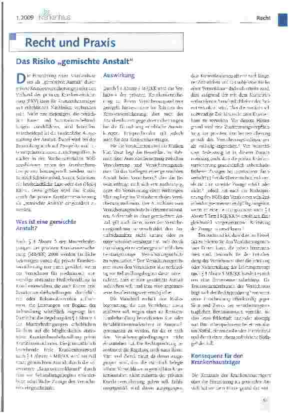 Vorschauseite 1: Das Risiko „gemischte Anstalt