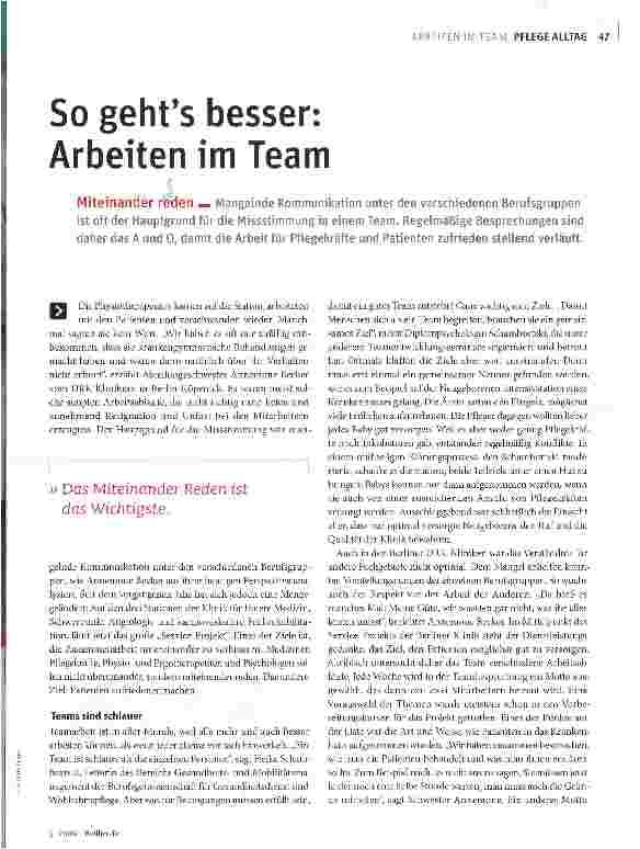 Vorschauseite 1: So geht es besser: Arbeiten im Team