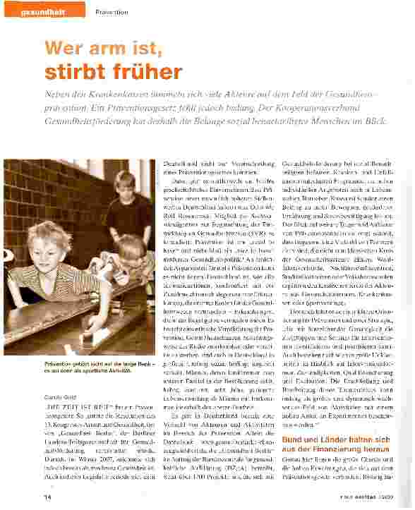 Vorschauseite 1: Wer arm ist, stirbt früher