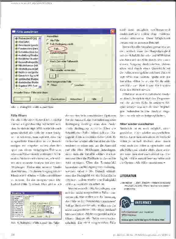 Vorschauseite 2: Umgang mit Statistikprogrammen