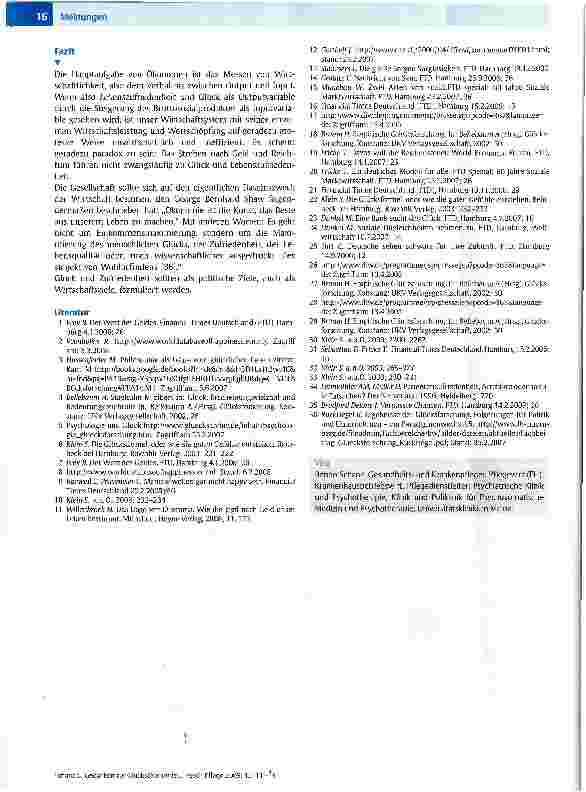 Vorschauseite 6: Gedanken zur GlücksökonomieWas denken Ökonomen über Glück (Zufriedenheit)?